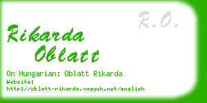 rikarda oblatt business card